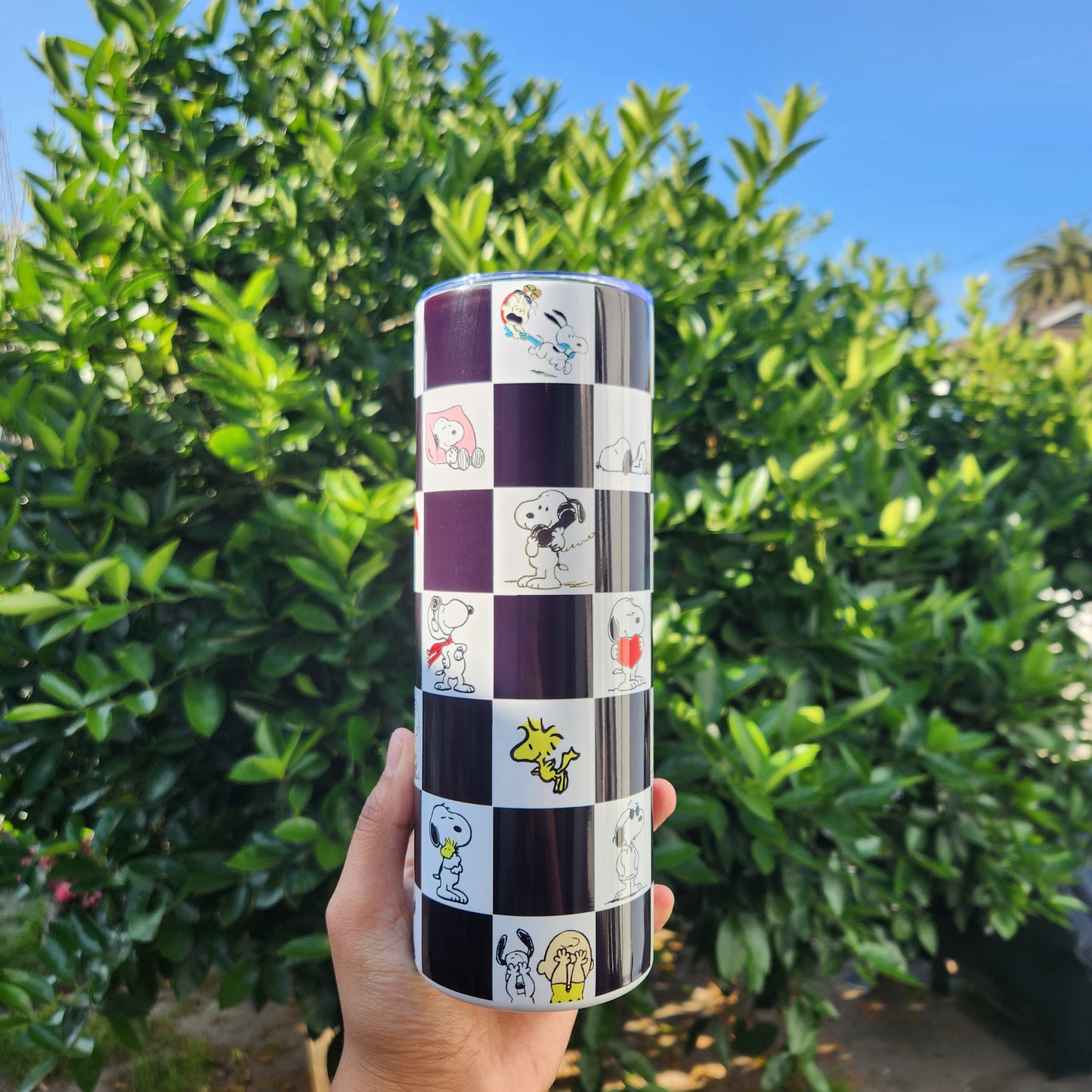 Snoopy Checker 20 oz Tumbler