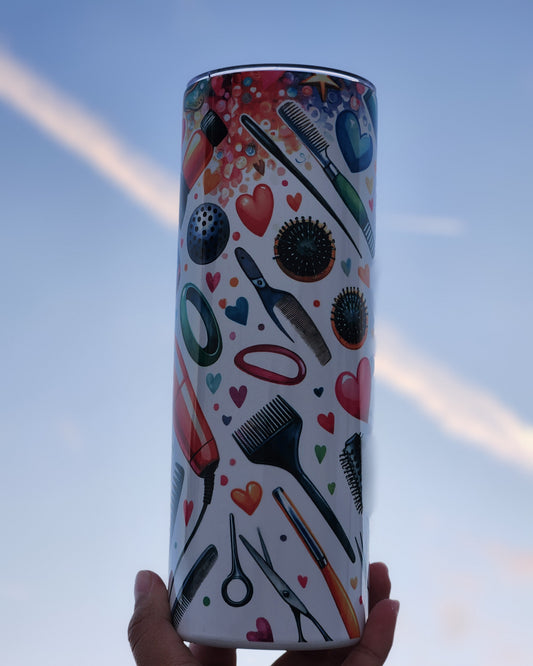 Rainbow Hair Doll 20 oz Tumbler