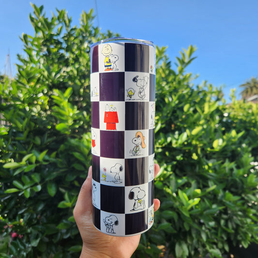 Snoopy Checker 20 oz Tumbler