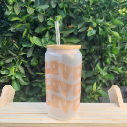 Coffee Lover 16 oz Glass Tumbler